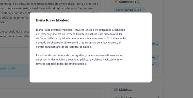 Biografía del autor generada dentro de la ficha del registro